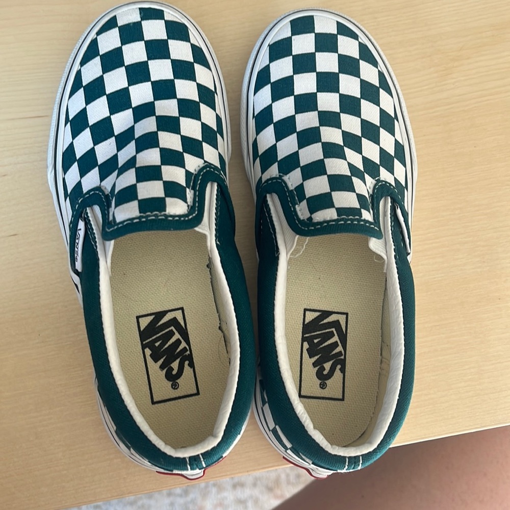 NEW Vans Teal Checkerboard